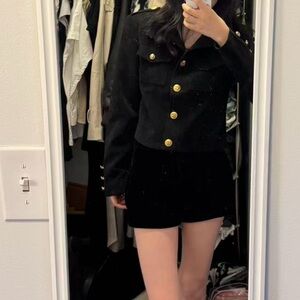 Black Jacket with Gold Buttons